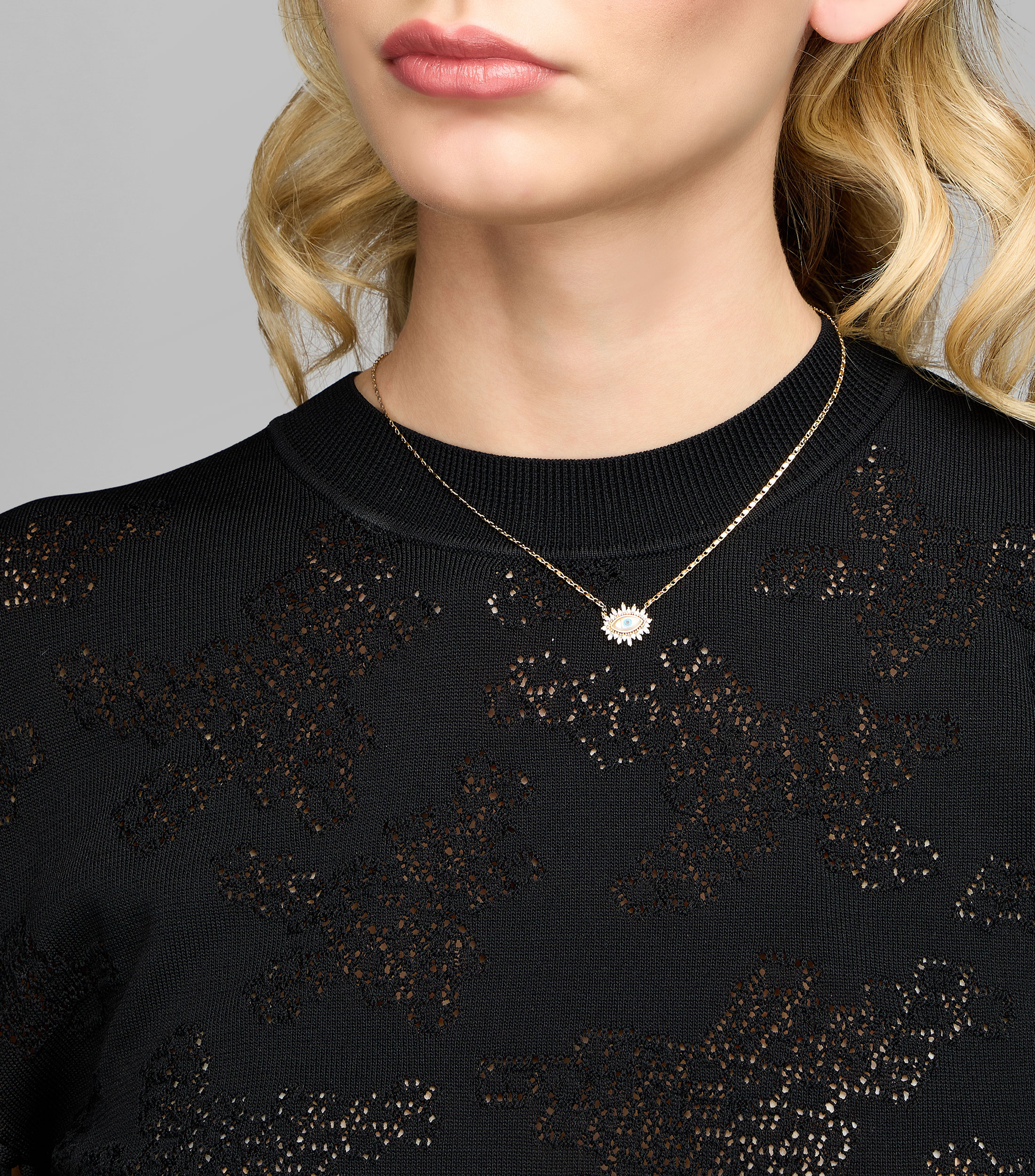 Collar ojo con circonias cúbicas Mujer